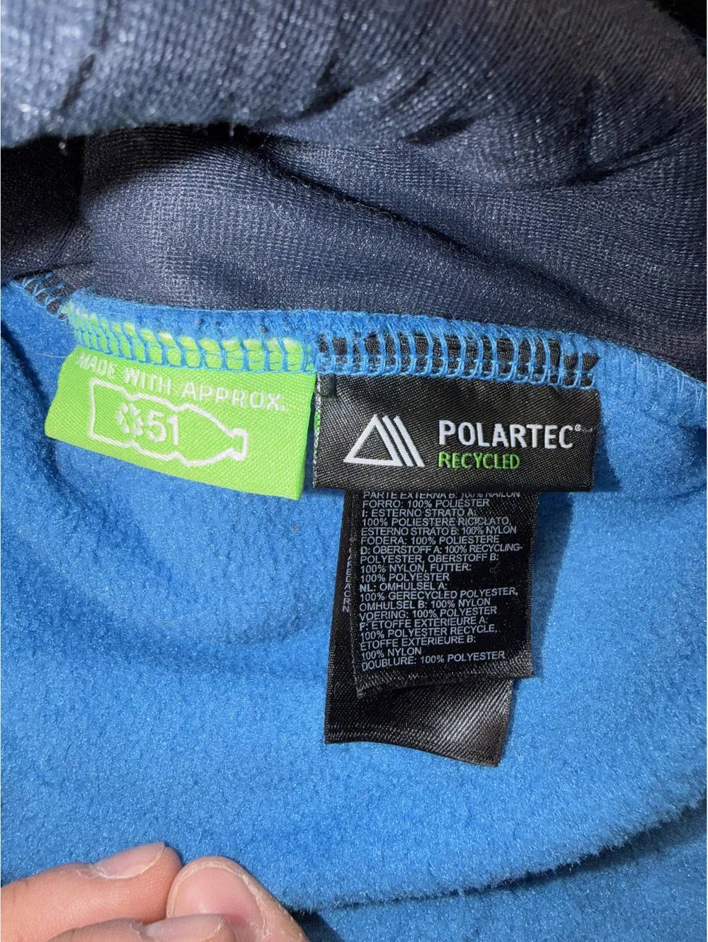 The North Face Men's Medium Blue and Gray Fleece Jacket